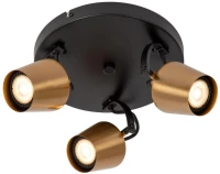 Lucide EMILE - Ceiling spotlight - Ø 23 cm - 3xGU10 - Matt Gold / Brass - 51901/13/02