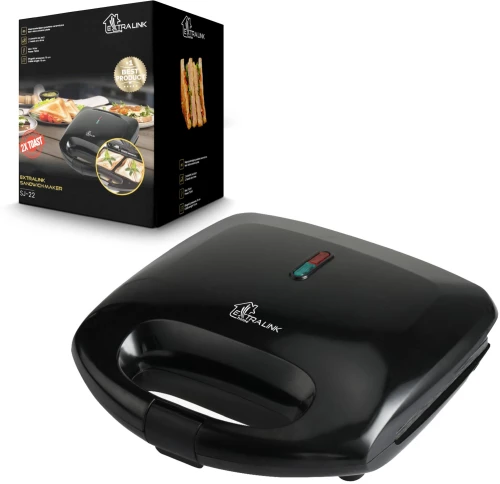 Extralink EX.23353 Smart Life Τοστιέρα με Αποσπώμενες Πλάκες για 2 Τοστ 750W Μαύρη