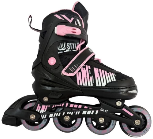 Αυξομειούμενα Πατίνια Roller GC BW 166 Μαύρο/Ροζ IN-LINE SKATES Medium(35-38) - 10-00-002