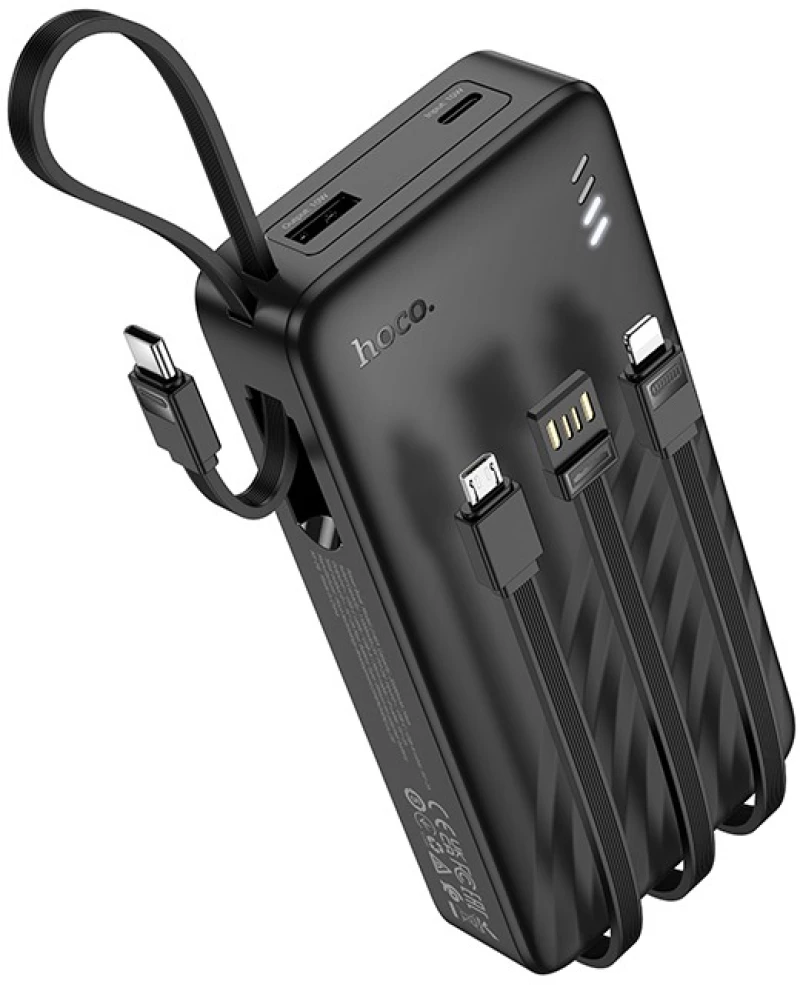 Hoco J146A Power Bank 20.000mAh με Θύρα USB-A και Θύρα USB-C Μαύρο