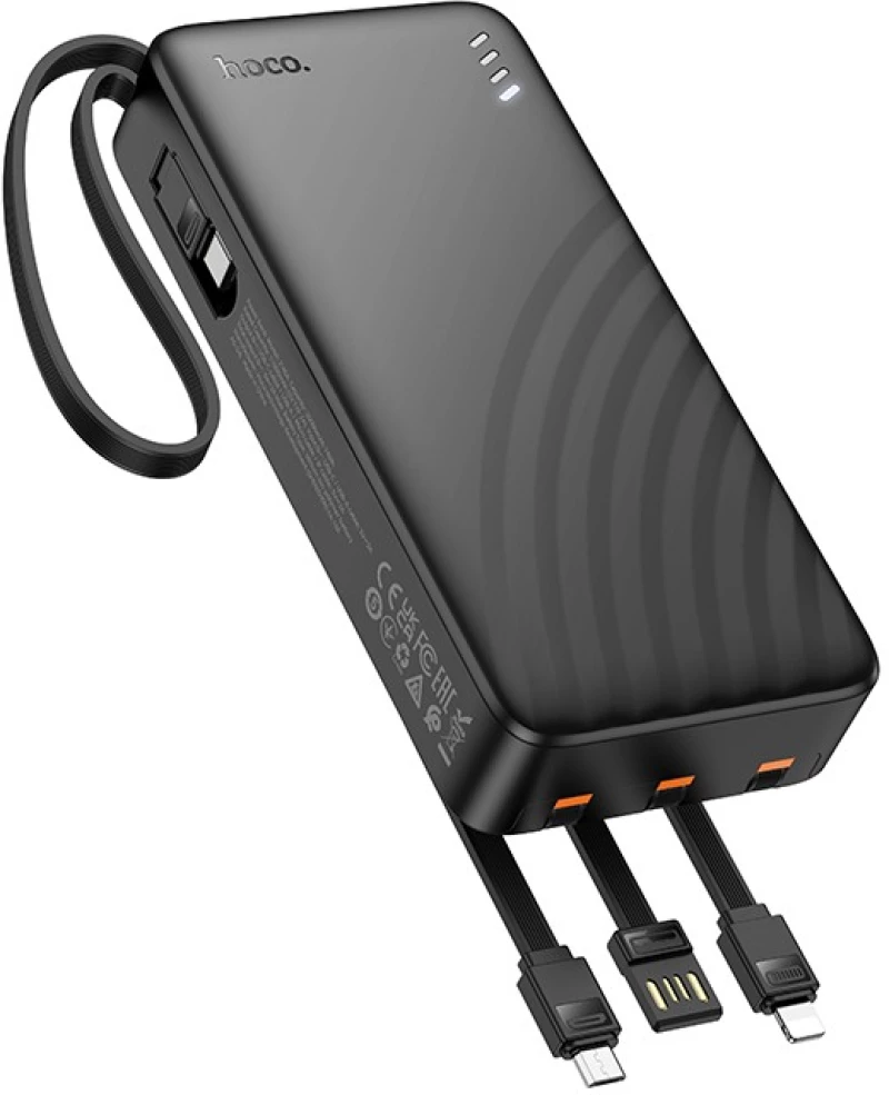 Hoco J146A Power Bank 20.000mAh με Θύρα USB-A και Θύρα USB-C Μαύρο