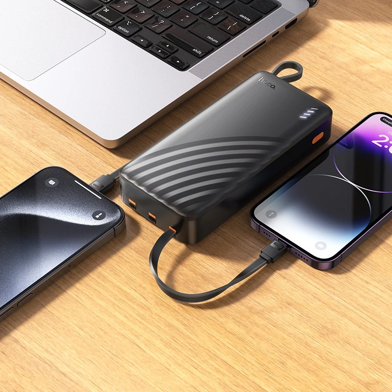 Hoco J146A Power Bank 20.000mAh με Θύρα USB-A και Θύρα USB-C Μαύρο