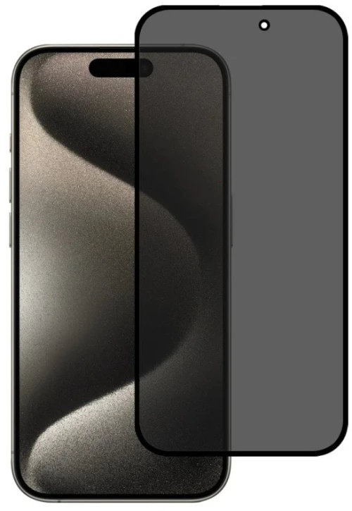 Privacy Full Glue Tempered Glass iPhone 17 Pro Max Μαύρο