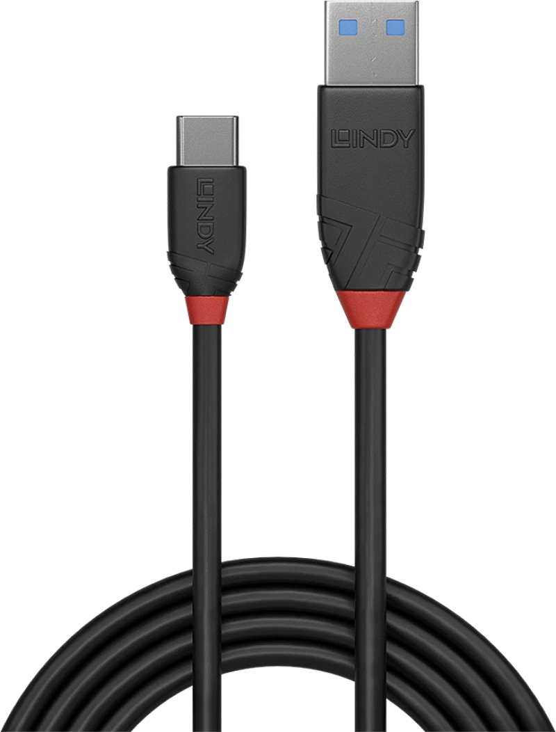 Lindy Lindy USB 3.2 Cable USB-C male - USB-A Μαύρο 1m USB 3.2 Cable USB-C male - USB-A Μαύρο 1m