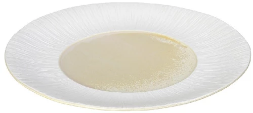 Zen Sun ρηχό πιάτο από πορσελάνη με μπεζ επιφάνεια σετ τεσσάρων τεμαχίων 22 εκ