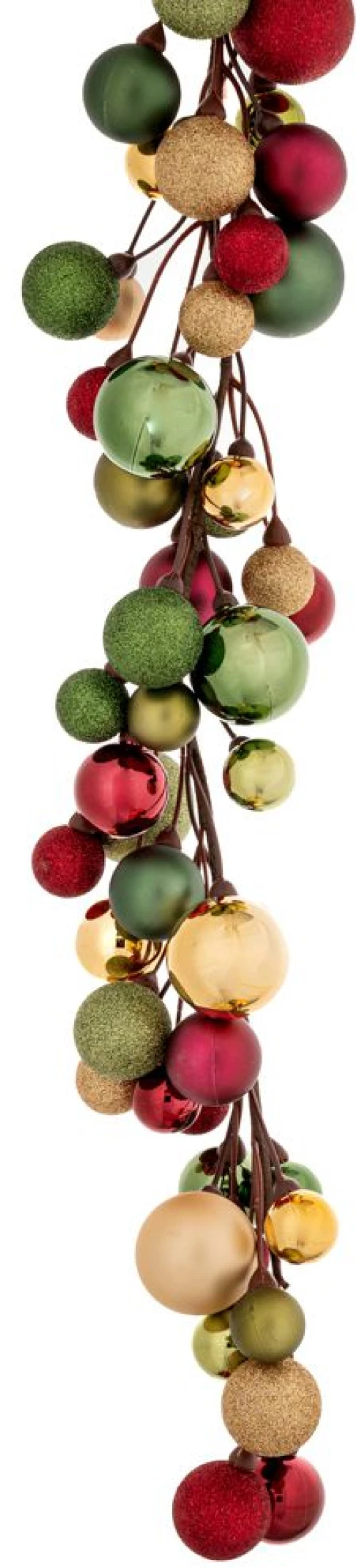 Χριστουγεννιάτικη κρεμαστή γιρλάντα με μπάλες σε πολύχρωμες αποχρώσεις 285 εκ