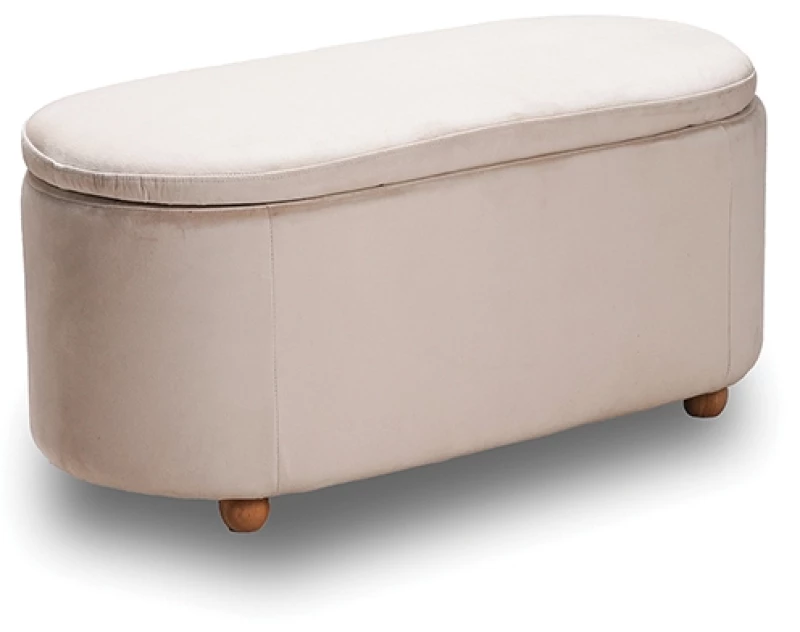 FOSTER ΣΚΑΜΠΟ VELVET BEIGE ΜΕ ΑΠΟΘ. ΧΩΡΟ 99Χ45X45εκ.