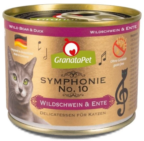 GRANATAPET Symphonie No.10 Wild boar and duck - wet cat food - 200g