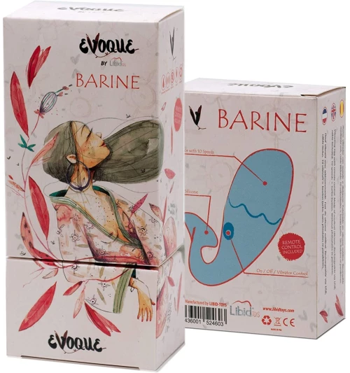EVOQUE RECHARGEABLE VIBRATING EGG WITH CONTROL BARINE PURPLE