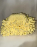 PUFFY CLUTCH BAG ΜΕ ΦΟΔΡΑ (ΚΙΤΡΙΝΟ)