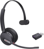 Yealink WH64 Hybrid Mono Teams Headset Wireless Head-band Office/Call center Micro-USB Bluetooth Black