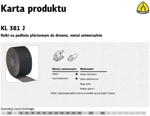 K.CANVAS ROLL 150mm 60 KL381J (50mb)