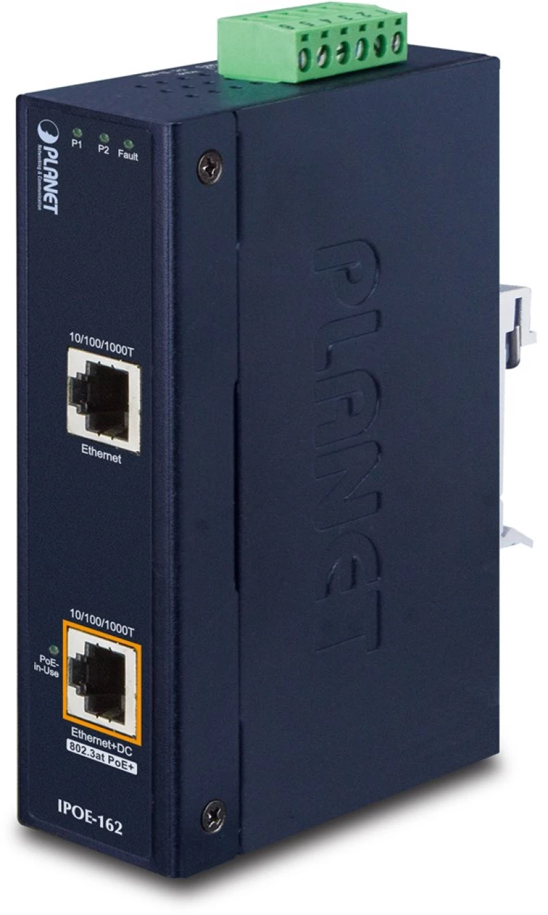 PLANET IPOE-162 network switch Gigabit Ethernet (10/100/1000) Power over Ethernet (PoE) Black