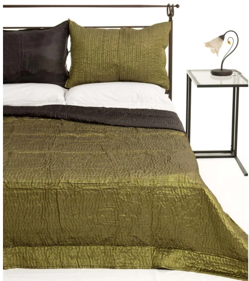 ΚΟΥΒΕΡΛΙ σετ (220cm x 240cm + 2 x 50cm x 70cm) 6330 πράσινο της Silk Fashion