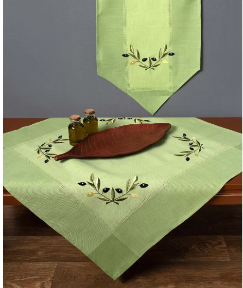 Σετ 3 τεμαχίών bg23a (40cm x 110cm 2x40cm x 40cm) πράσινο με μαύρη ελιά