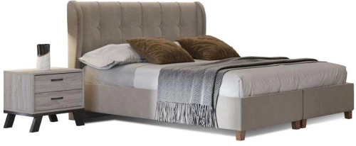 Κρεβάτι BROWNY BOX με Αποθηκευτικό χώρο Γκρί σκούρο - Χακί