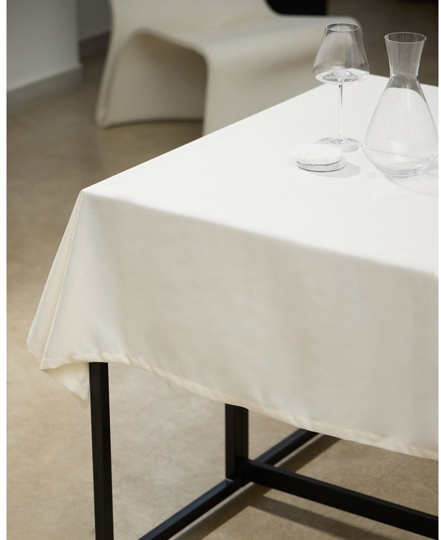 Μονόχρωμο Τραπεζομάντηλο Super Soft Julien  - 6 ατόμων - Ιβουάρ