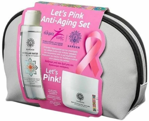 Garden Promo Let's Pink Anti-Aging Set - Face & Eye Anti-Wrinkle Cream 50ml & Micellar Water 3 in 1
