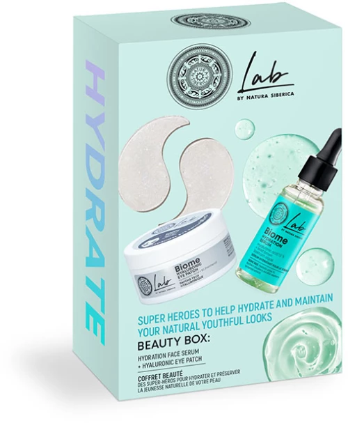 Natura Siberica Biome Beauty Box Hyaluronic Eye Patches 60pcs & Face Serum 30ml