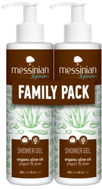 Messinian Spa Yogurt Aloe Showergel 300ml Family Pack 1+1