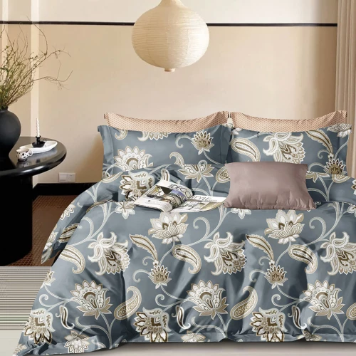 Beauty Home Σετ σεντόνια υπέρδιπλα με λάστιχο Art 12279 Athina 165x200+30 Γκρι