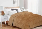 Κουβέρτα Coral Fleece Jacquard Brick 02 220X240 Beige 100% Polyester - -
