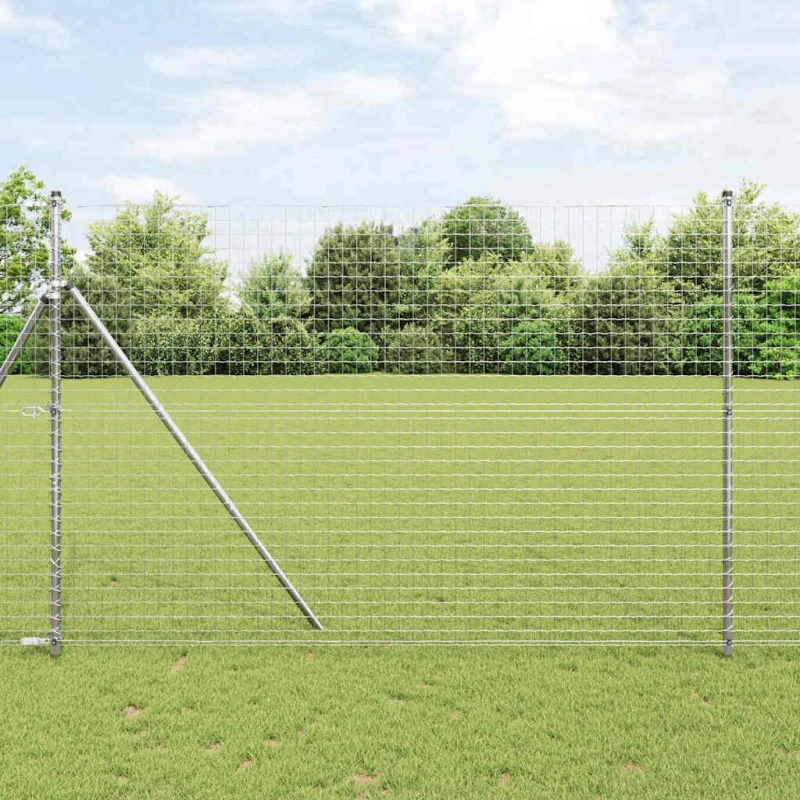 vidaXL Στύλος Περιφράξεων Άλλο 26 pcs Ασημί 3.2 x 3.2 x 210 εκ Ατσάλι