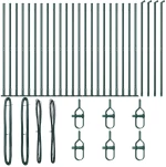 vidaXL Στύλος Περιφράξεων Άλλο 26 pcs Ασημί 3.2 x 3.2 x 78.5 εκ Ατσάλι
