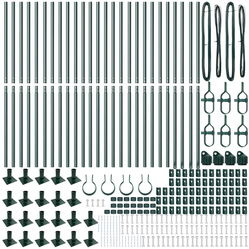 vidaXL Στύλος Περιφράξεων Άλλο 26 pcs Ασημί 3.2 x 3.2 x 78.5 εκ Ατσάλι