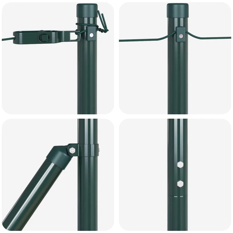 vidaXL Στύλος Περιφράξεων Άλλο 26 pcs Ασημί 3.2 x 3.2 x 78.5 εκ Ατσάλι