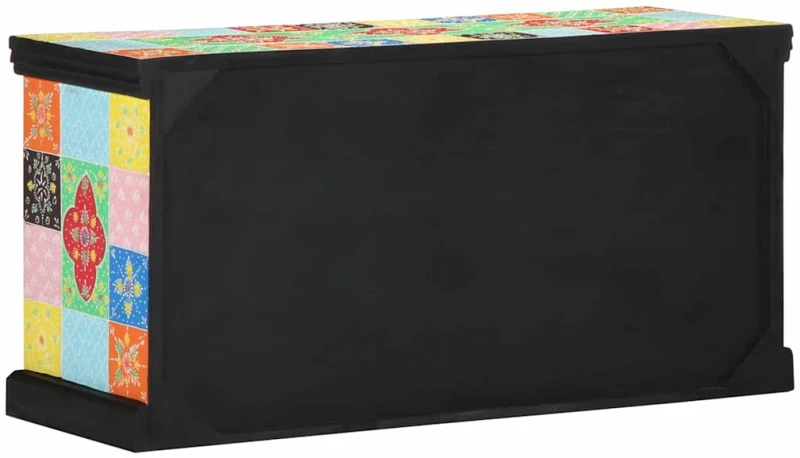 vidaXL Ντουλάπι TV Πολύχρωμο 100 x 35 x 50 εκ Μασίφ ξύλο μάνγκο
