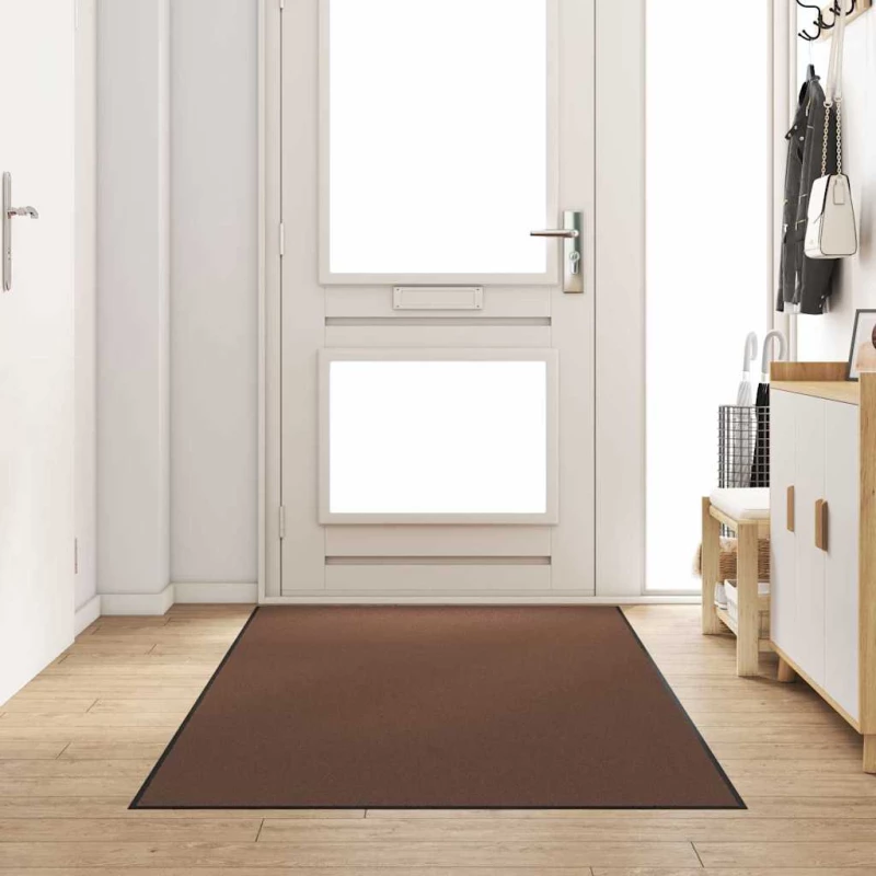 vidaXL Χαλάκι Εξώπορτας Καφέ και Μαύρο 120 x 250 cm