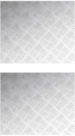 vidaXL Επιφάνειες Καρό 2 pcs Ασημί 60 x 50 cm Αλουμίνιο