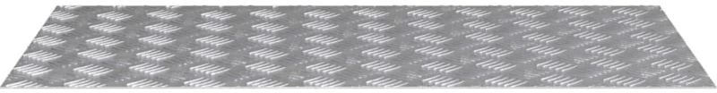 vidaXL Επιφάνειες Καρό 4 pcs Ασημί 100 x 50 cm Αλουμίνιο