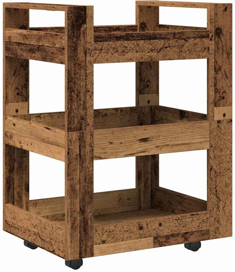 vidaXL Καρότσι Κουζίνας Παλαιό ξύλο 60 x 45 x 80 εκ Επεξεργασμένο ξύλο