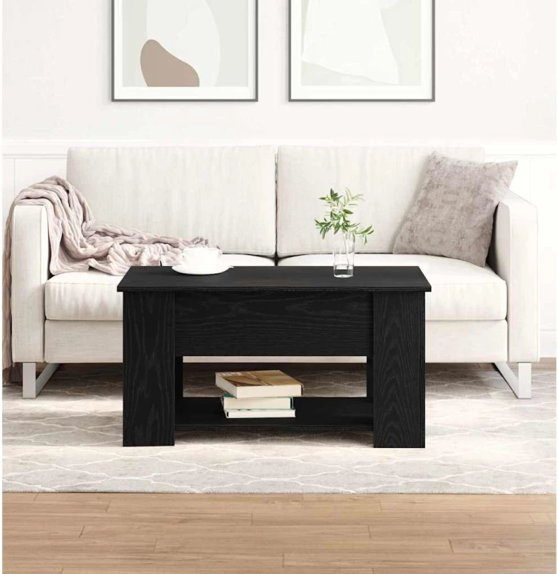 vidaXL Τραπεζάκι σαλονιού Μαύρη δρυς 79 x 49 x 41 cm