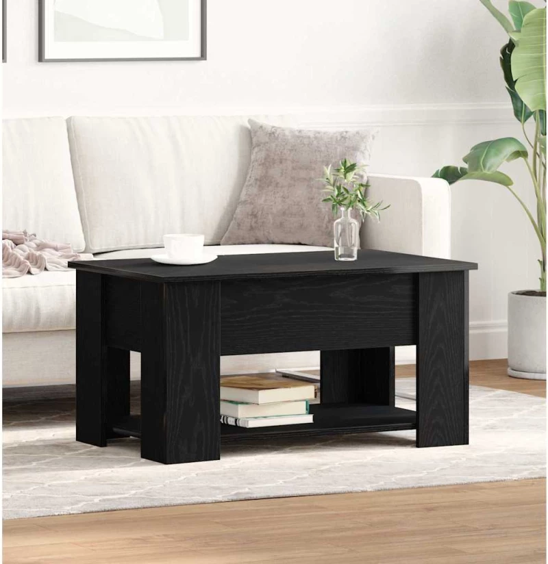 vidaXL Τραπεζάκι σαλονιού Μαύρη δρυς 79 x 49 x 41 cm