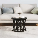 vidaXL Τραπεζάκι Πλευράς 2 pcs Μαύρη δρυς 50 x 50 x 40 cm
