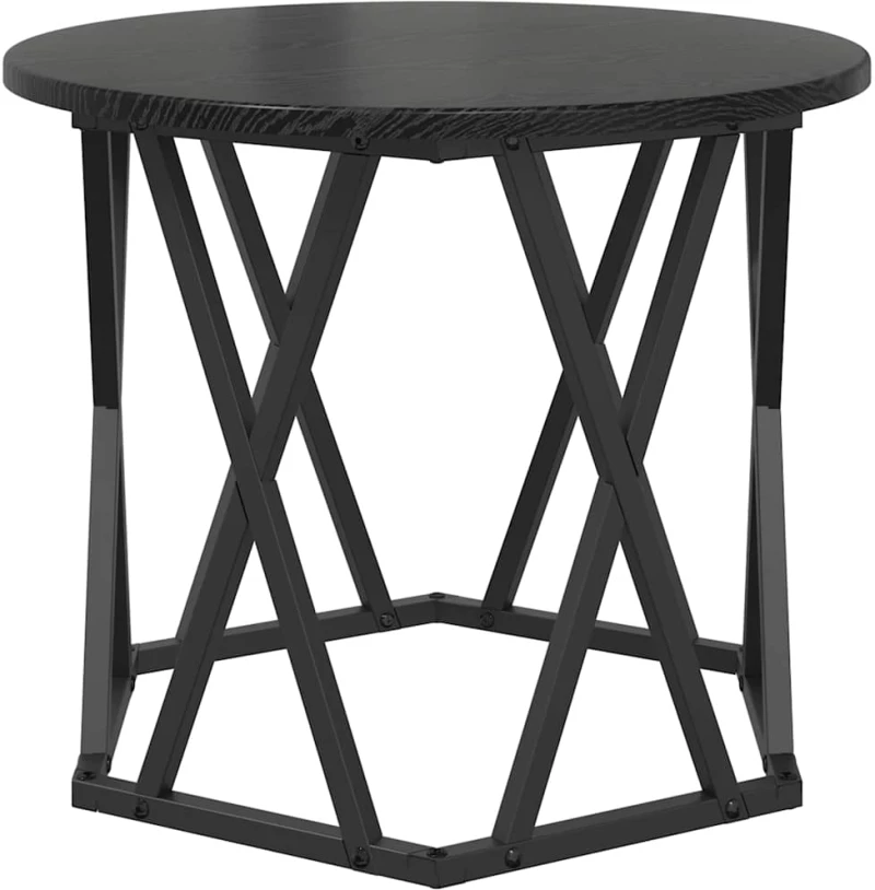 vidaXL Τραπεζάκι Πλευράς 2 pcs Μαύρη δρυς 50 x 50 x 40 cm