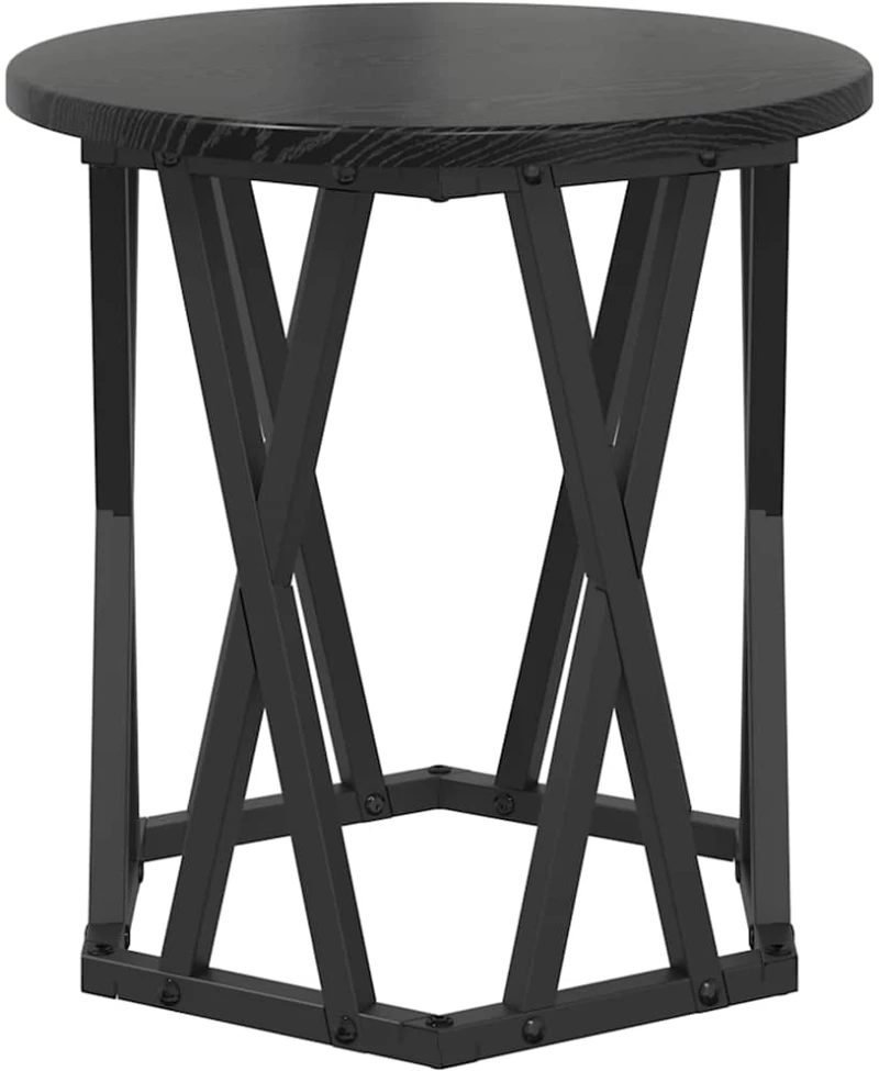 vidaXL Τραπεζάκι Πλευράς 2 pcs Μαύρη δρυς 50 x 50 x 40 cm