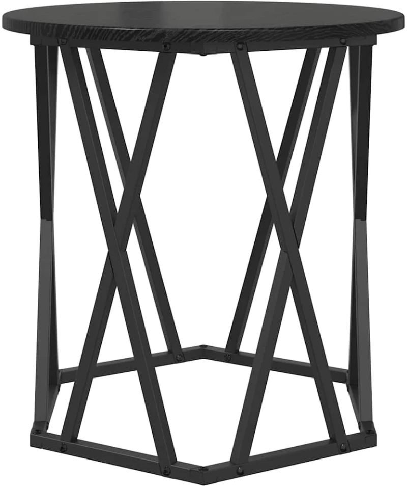 vidaXL Τραπεζάκι σαλονιού 2 pcs Μαύρη δρυς 50 x 50 x 50 cm