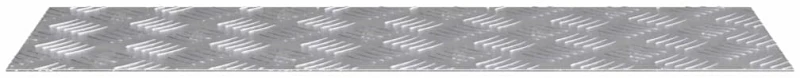 vidaXL Επιφάνειες Καρό 4 pcs Ασημί 75 x 25 εκ. Αλουμίνιο