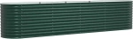 vidaXL Υπερυψωμένη Ζαρντινιέρα Πράσινο 400 x 80 x 81 cm Ατσάλι
