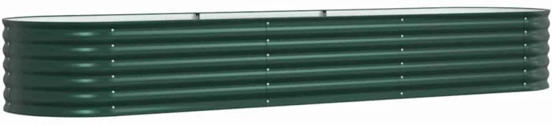 vidaXL Υπερυψωμένη Ζαρντινιέρα Πράσινο 320 x 80 x 44 cm Ατσάλι