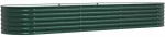 vidaXL Υπερυψωμένη Ζαρντινιέρα Πράσινο 320 x 80 x 44 cm Ατσάλι