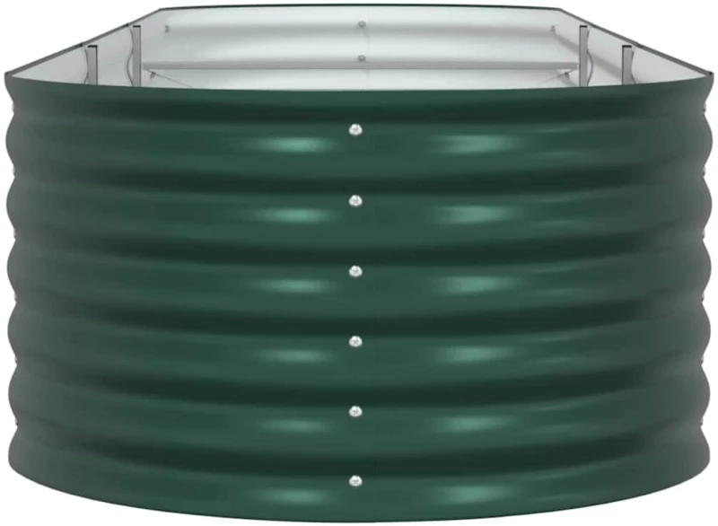 vidaXL Υπερυψωμένη Ζαρντινιέρα Πράσινο 320 x 80 x 44 cm Ατσάλι