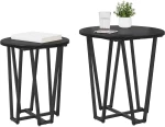 vidaXL Σετ βοηθητικά τραπεζάκια 2 pcs Μαύρη δρυς 50 x 50 x 50.5 cm