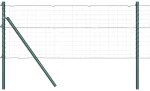 vidaXL Στύλος Περιφράξεων 26 pcs Πράσινο 3.2 x 3.2 x 120 εκ Ατσάλι