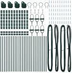 vidaXL Στύλος Περιφράξεων 26 pcs Πράσινο 3.2 x 3.2 x 120 εκ Ατσάλι