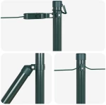 vidaXL Στύλος Περιφράξεων 26 pcs Πράσινο 3.2 x 3.2 x 120 εκ Ατσάλι